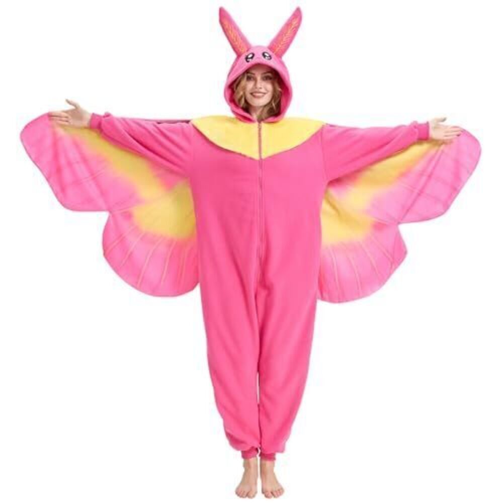 8894 Rosy Maple Moth Onesie for Adults Halloween Cosplay Costume One-Piece